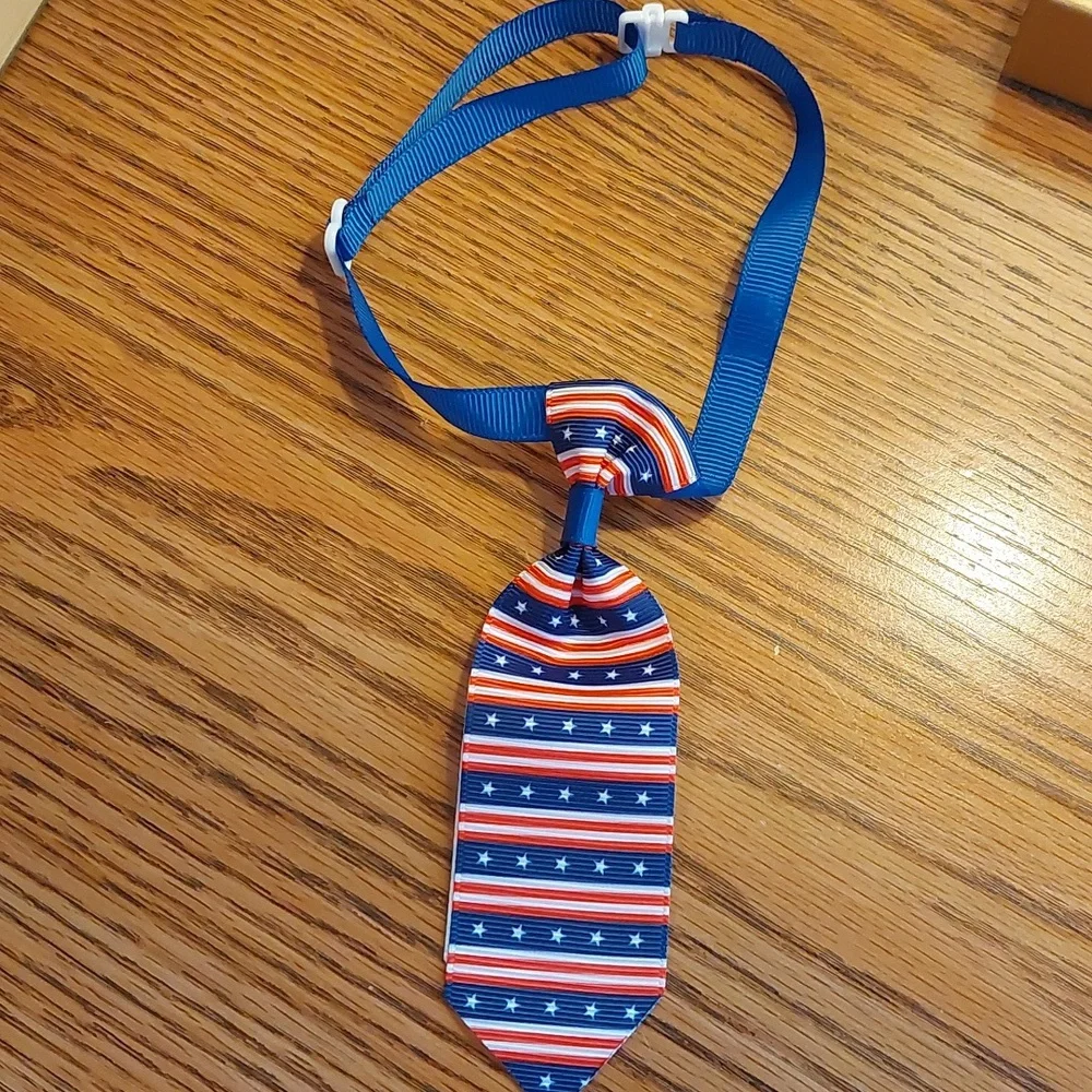 😮 3/$10 Two Patriotic Pet Tie
